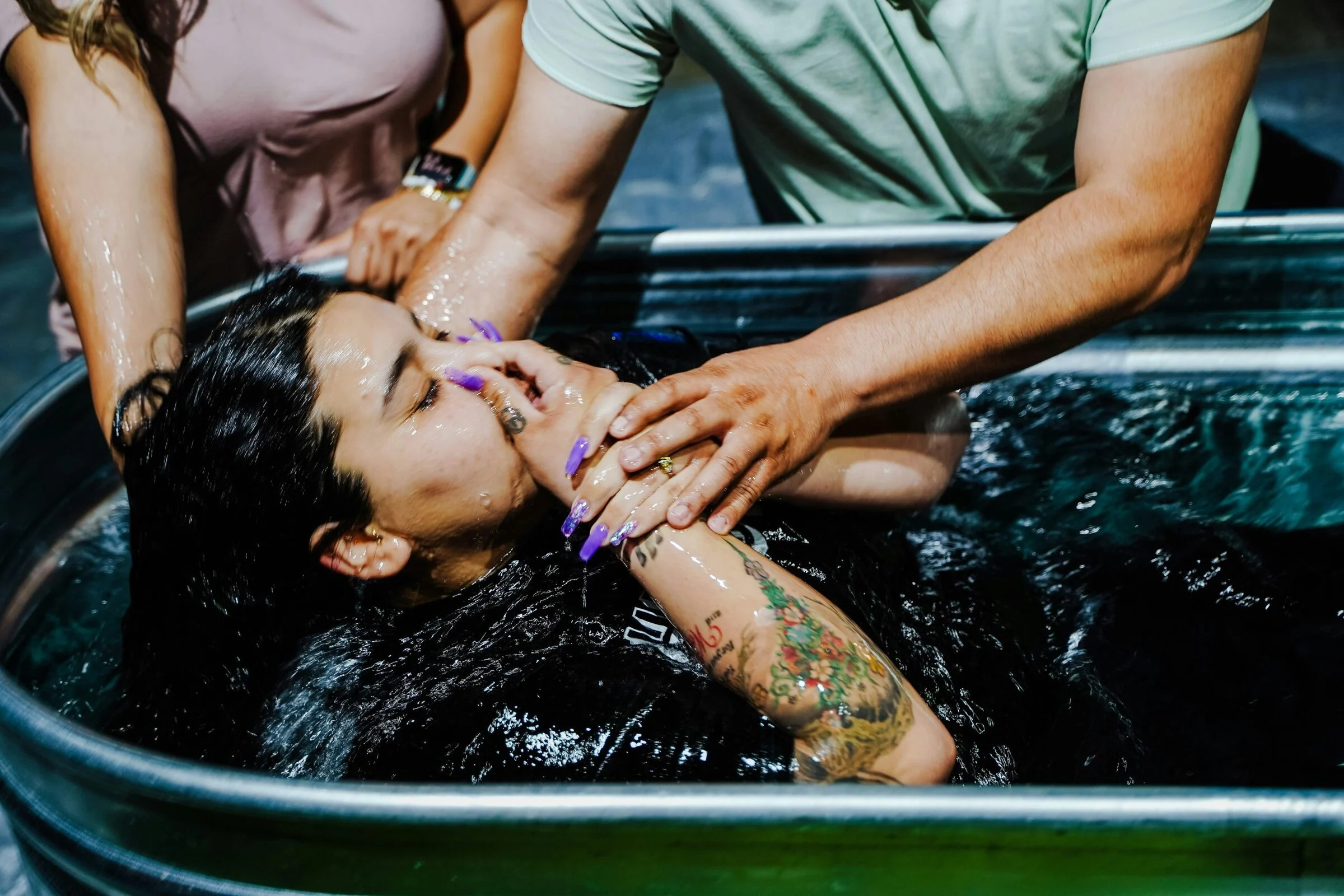 A baptism celebration at Common Ground Church
